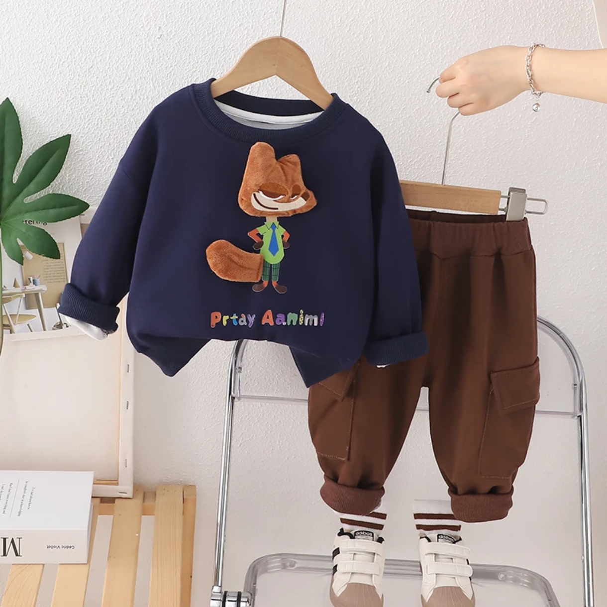 ست دو تیکه بلوز و شلوار روباه کد محصول 1420