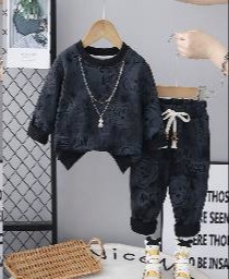 ست بلوز و شلوار تدی بچگانه زنجیر دار کد محصول 1471