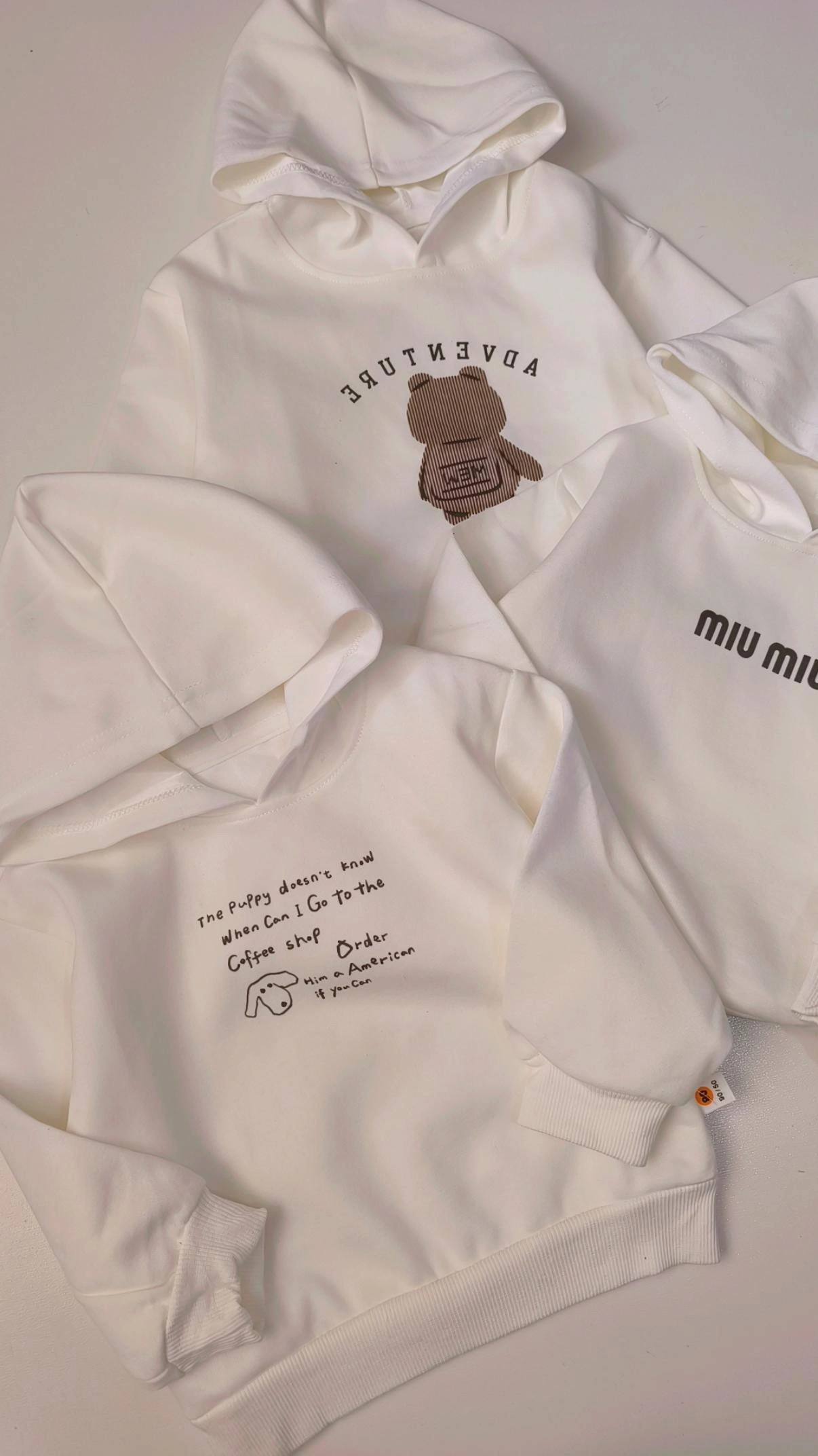 هودی سفید تک بچگانه مد محصول 1481